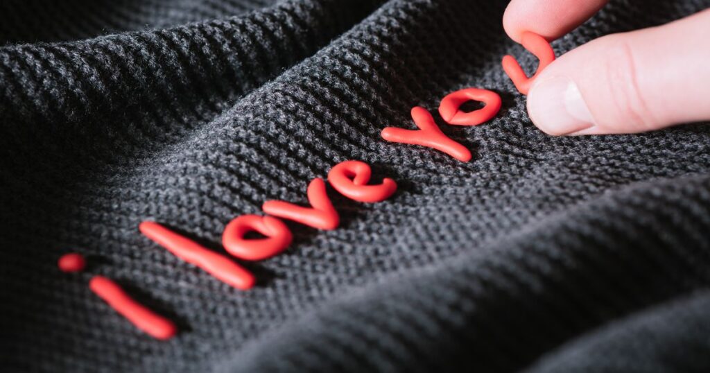 I LOVE YOUの文字
