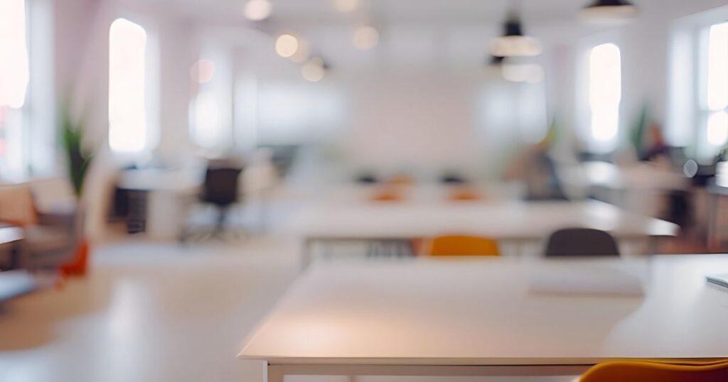 会社のオフィスのぼかし画像
